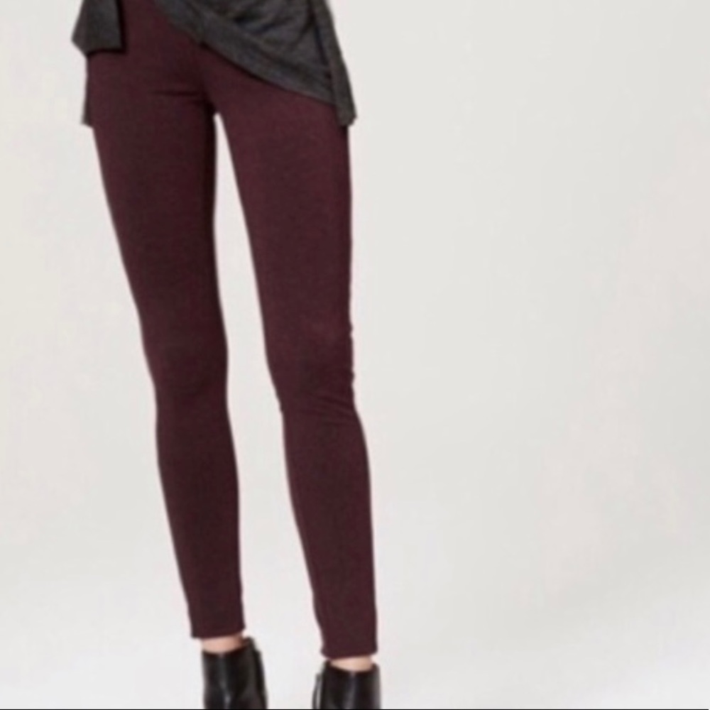 Ann Taylor Loft Burgundy Maternity Leggings